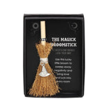Witch Hat Mini Magick Broomstick Wicca Cleanse Broom Gift Lucky