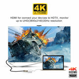 Type C to USB-C HDMI USB 3.0 Adapter Converter Cable 3 in 1 Hub For MacBook