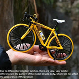 Bicycle Simulation Alloy Model Ornament Mini Toy Gift Mountain Bike Yellow