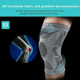 1 pair Knee Brace Knee Compression Sleeve Professional Sports Support Black XL