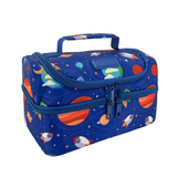 Sachi Insulated Double Decker Lunch Bag Tote Storage  Style 235 - Outer Space