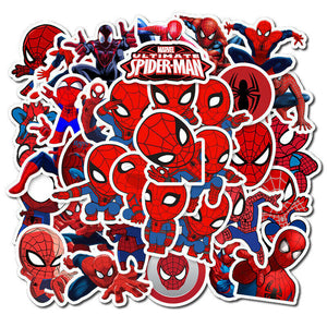 35Pcs Spiderman Removable Waterproof PVC Stickers Decal DIY Luggage Fridge Decor-35pcs