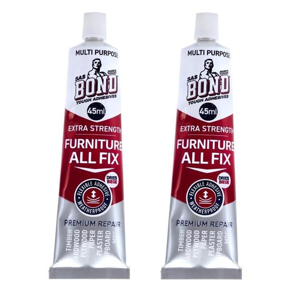 2PCE Furniture All Fix Adhesive Handy Hardware All Purpose High Bond 45ml