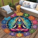 Mandala Chakra Round Area Rug Floor Carpet Home Decoration