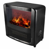 New Electric Indoor Fireplace LED Heater w/ Fire/Flame Effect Heller 2000W Black