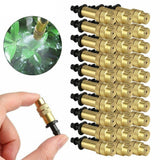 10x Adjustable Misting Nozzle Garden Patio Water Mister Brass Spray Sprinkler