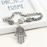 Vintage Style Fatima Hand Palm Alloy Twisted Chain Bracelet Jewellery Gifts