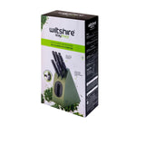 Wiltshire Staysharp Stainless Steel Triple Rivet Radius Knife Block Set Sage