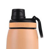 Oasis Stainless Steel Insulated Sports Bottle Screw Cap 780ml Orange Rockmelon