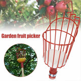 Horticultural Garden Fruit Picker Basket Apple Pear Peach Picking Catcher Tool Red