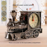1x Train Models Vintage Table Clock Alarm Clocks Car Locomotive Desk Sculpture