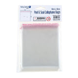72x Peel & Seal Cellophane Bag Self Adhesive Clear Food Jewellery 10x10cm