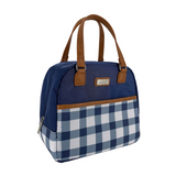 Lunch Bag Tote Insulated Cali Lunch Storage Container Indigo Gingham Blue