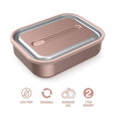 Bentgo 1.2L Stainless Steel Leak-Proof Lunch Box - Rose Gold