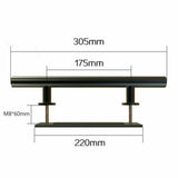 Door Handle Sliding Flush Pull 12" Barn Wood Door Gate Stainless Steel - Black