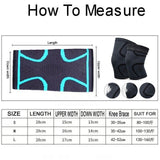 1 pair Knee Brace Knee Compression Sleeve Professional Sports Support Black XL