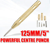 125MM Heavy Duty Automatic Centre Punch Brass Bodied Spring Loaded Auto Punch