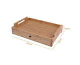 Bamboo Wooden Serving Tray Tea Coffee Lap Tray Table+Drawer Breakfast Food Table