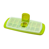 2PCE Ice Cube Tray With Lid Top Cover Easy To Pour Section 14 Cubes Assorted