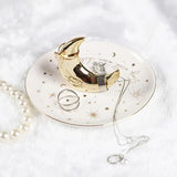 Jewellery  Display Tray with Moon Star Shaped Ceramic Plate Jewelry Holder Gift