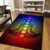 Crystal Velvet Fantasy Mandala Chakra Area Rug 800g Floor Carpet Home Decoration