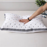 2Pk Hotel Quality Pillows Checked Ultra Soft Home Bed Pillow Luxury Breathable