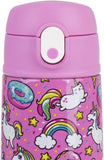 Oasis Double Wall Insulated Kids Drink Bottle Stainless Steel 400ml Unicorn