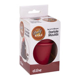 Silicone Dariole Moulds 120ml Set of 4 Daily Bake Red Kitchen Baking Mould