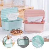 1PK Green Tissue Box Wet Wipes Dispenser Paper Storage Case With Lid Dustproof
