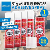 4PCE Adhesive Multipurpose Spray Office Central Acid Free Strong Bond 150ml