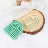 1Pc Rainbow 3D Bridge Shape Muffin Silicone Candle Mold DIY Gypsum Soap Mould
