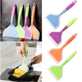 Non-stick Silicone Spatula Beef Meat Egg Kitchen Scraper Wide Shovel Assorted