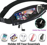 Slim Running Belt Fanny Women Men Phone Holder Runners Pouch Waist Belt Black