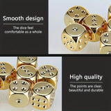 1PK Electroplated Gold Dice Bars Clubs Table Games Decor Number Role Playing