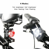 2pcs USB Rechargeable Bicycle Bike Lights Waterproof Front Rear Tail Lamp