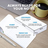 Pack 20 Sheets Note Pads Lined Crisp White Office School Home Business 147x 98mm