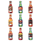 1PK Bottle Opener Magnetic Flat Bottle Shaped Beer Opener 5x15cm Assorted