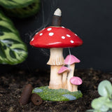 Mushroom Backflow Incense Burner Holder Meditation Decor