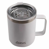 Oasis Stainless Steel Double Wall Insulated Explorer Mug 400ml White