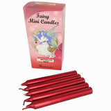 Fairy Mini Candles Metallic Red Lacquered Protection Rituals - Pack of 20