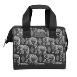 Sachi Insulated Lunch BagTote Storage School Work Recess Style 34 Boho Elephants