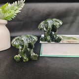 Gemstone Crystal Elephant Figurine  Aromatherapy Home Décor Unique Gift Statue