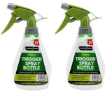 2PCE Spray Bottle 500ml Adjustable Trigger Heavy Duty Reusable Garden Greens