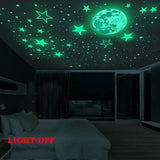 435Pcs Wall Glow In The Dark Stars & Moon Stickers Decal Kids Nursery Bed Room