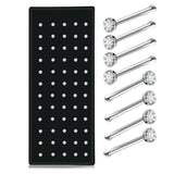 Nose Crystal Clear Stud Bar Piercing - 60pcs - 60pcs x Crystal Clear NEINZ