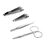 4pk Manicure Set Nail Clipper Stainless Steel Pedicure Finger Toe Clippers Kit