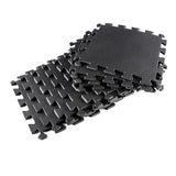 20PCE Floor Mats EVA Square Interlocking Durable High Density - 29cm Black