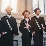 Graduation Hat Unisex Decorative Polyester Adult Graduation Tassel Cap for Bachelor Black