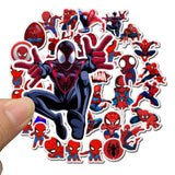 35Pcs Spiderman Removable Waterproof PVC Stickers Decal DIY Luggage Fridge Decor-35pcs