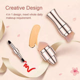 2PK Compact Makeup Brush Set 4in1 Cosmetic Portable Make up Clevinger